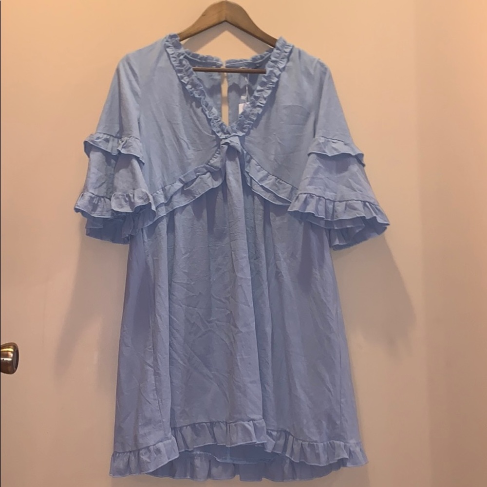 Light Blue Smock Dress